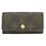 Brown Canvas Louis Vuitton Key Pouch