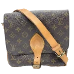 Brown Canvas Louis Vuitton Cartouchiere