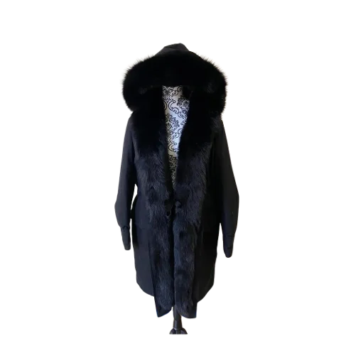 Black Fur Moncler Jacket