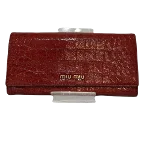 Red Leather Miu Miu Wallet