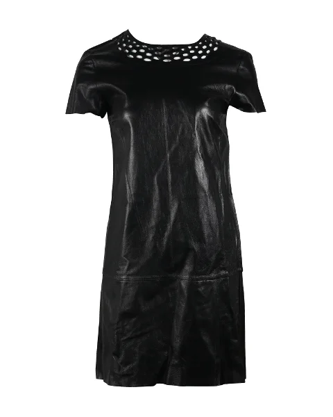 Black Leather Diane Von Furstenberg Dress