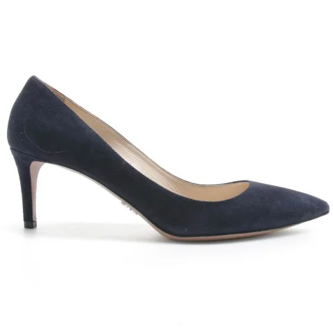 Blue Leather Prada Heels