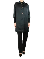 Black Satin Ermanno Scervino Coat