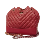 Red Leather Chanel Backpack