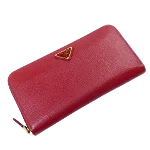 Red Leather Prada Wallet