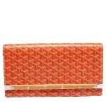 Orange Leather Goyard Clutch