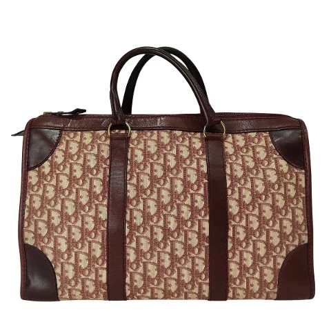 Burgundy Canvas Dior Handbag