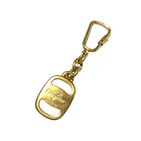Gold Metal Salvatore Ferragamo Key Holder