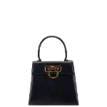 Black Leather Salvatore Ferragamo Handbag