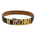 Brown Leather Moschino Belt