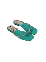 Green Leather N°21 Sandals