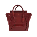 Red Leather Celine Luggage