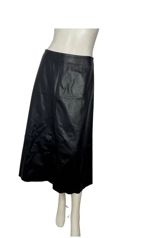 Black Leather Yves salomon Skirt