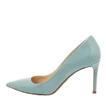 Blue Fabric Prada Heels