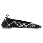 Black Nylon Burberry Flats