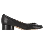 Black Leather Maison Margiela Flats