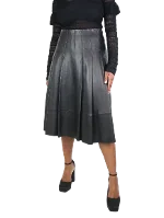 Black Leather Sportmax Skirt