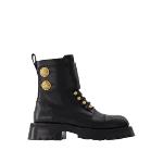 Black Leather Balmain Boots