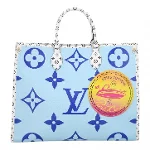 Blue Canvas Louis Vuitton Shopper