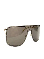 Grey Metal Alexander McQueen Sunglasses