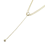 Gold Metal Cartier Necklace