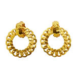 Gold Metal Chanel Earrings