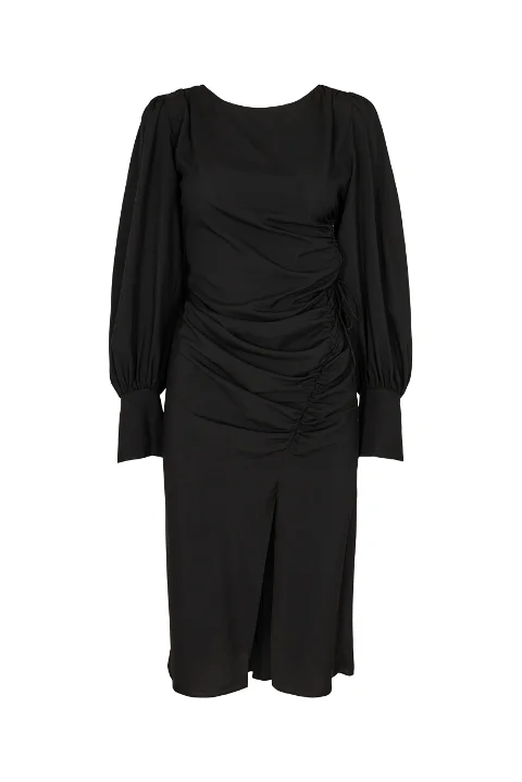 Black Polyester Designers Remix Dress