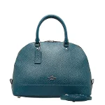 Blue Leather Coach Handbag