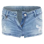 Blue Cotton Balmain Shorts