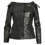 Black Leather Burberry Jacket