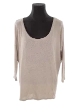 Beige Linen Majestic Filatures Sweater