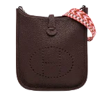 Brown Leather Hermès Evelyne