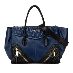 Blue Leather Miu Miu Handbag