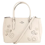 White Leather Coach Handbag