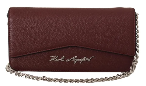 Brown Leather Karl Lagerfeld Shoulder Bag