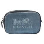 Blue Fabric Coach Belt Bag