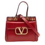 Red Leather Valentino Tote