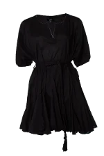 Black Cotton Lee Dress