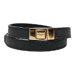 Black Leather Yves Saint Laurent Belt