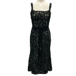 Black Cotton Oscar de la Renta Dress