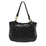 Black Leather Coach Tote