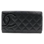 Black Leather Chanel Wallet