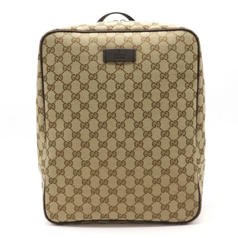 Beige Canvas Gucci Backpack