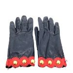 Navy Leather Hermès Gloves