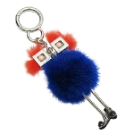 Blue Metal Fendi Charm