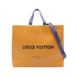 Orange Leather Louis Vuitton Shopper