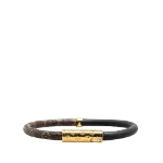 Black Leather Louis Vuitton Bracelet