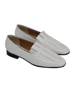 White Leather The Row Flats