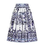 Blue Cotton Dolce & Gabbana Skirt