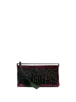 Burgundy Leather Gucci Boat Pochette